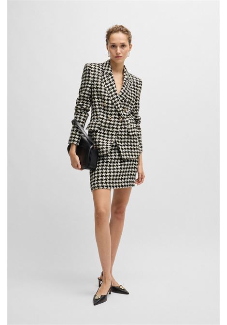 Slim fit jacket in houndstooth fabric with metal trim BOSS |  | 50528616967