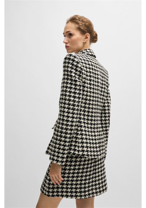 Slim fit jacket in houndstooth fabric with metal trim BOSS |  | 50528616967