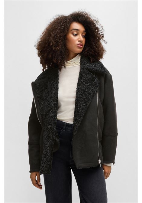 Faux suede aviator-style jacket with synthetic shearling BOSS |  | 50528772001