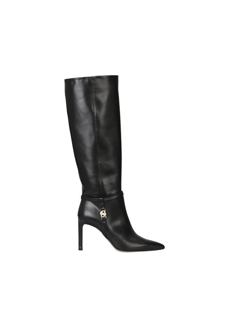 Knee Boots with Monogram Double B by BOSS in Leather BOSS |  | 50529806001