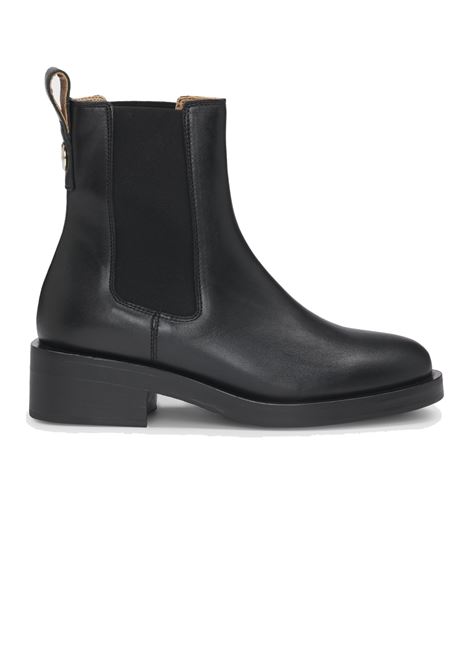 Leather Chelsea ankle boots with logo rivet BOSS |  | 50536638001