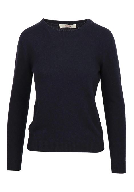 Maglia Girocollo in Cashmere Blu Notte di Jucca JUCCA | Maglieria | J4051026/125111