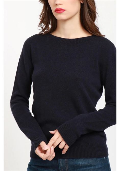 Maglia Girocollo in Cashmere Blu Notte di Jucca JUCCA | Maglieria | J4051026/125111