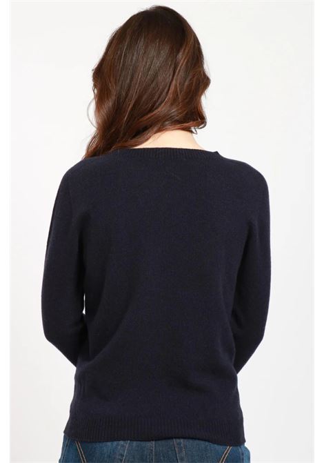 Maglia Girocollo in Cashmere Blu Notte di Jucca JUCCA | Maglieria | J4051026/125111