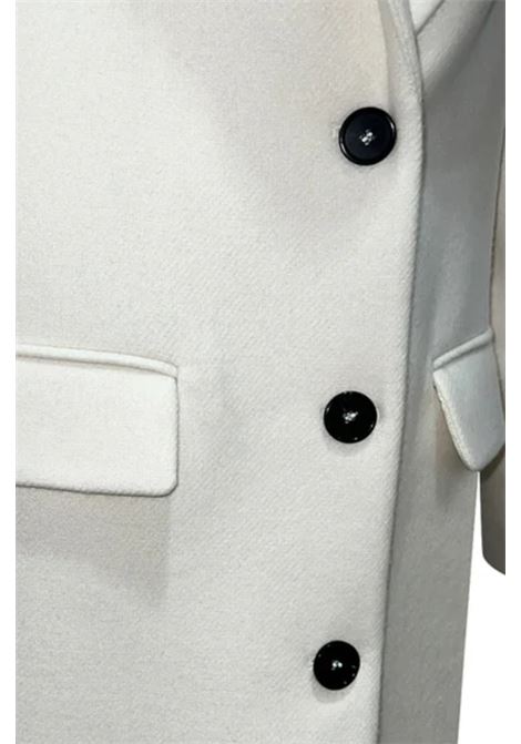 Cappotto Jucca Monopetto Bianco con Bottoni in Contrasto JUCCA | Cappotti | J4056025/14045