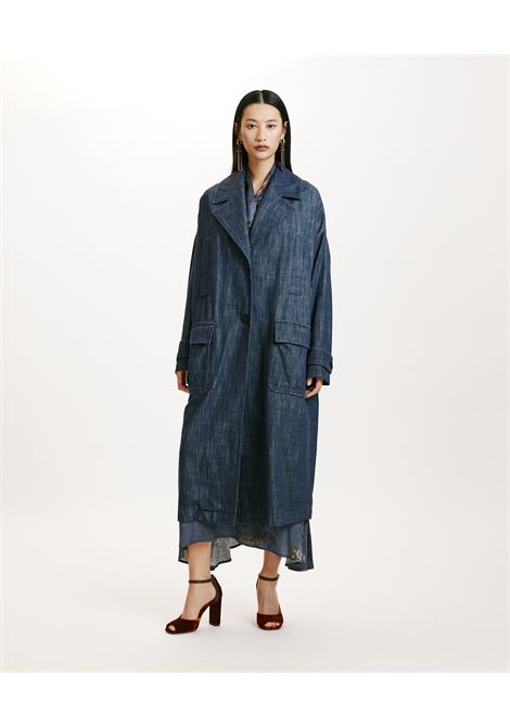 Junko Coat in Denim Color Stop MOMONI |  | MOCO0160871