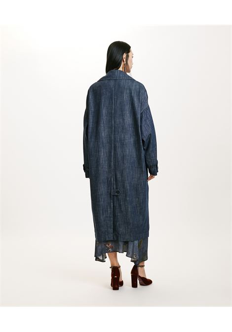 Junko Coat in Denim Color Stop MOMONI |  | MOCO0160871