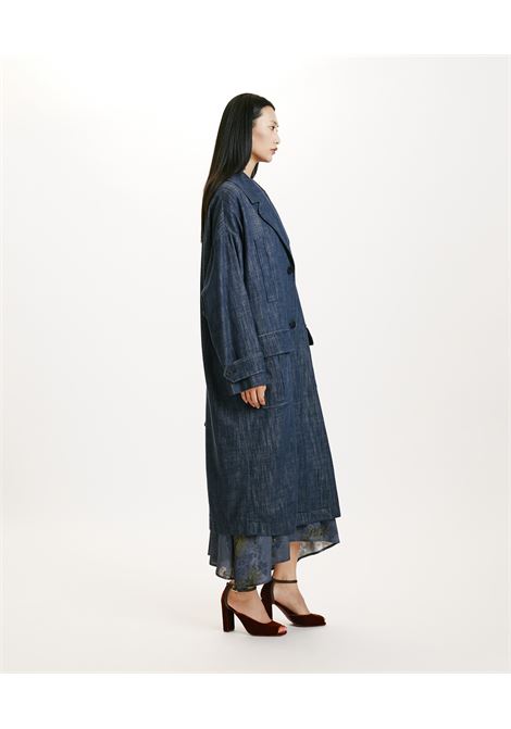 Junko Coat in Denim Color Stop MOMONI |  | MOCO0160871