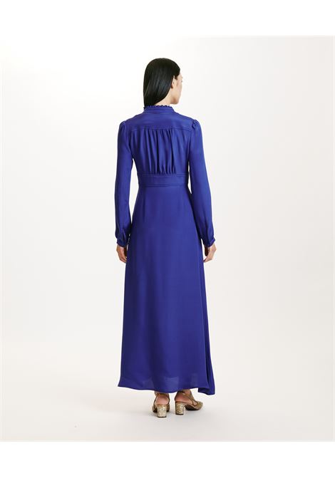 Long dress in solid crepe silk with underbust bodice MOMONI |  | MODR0060850