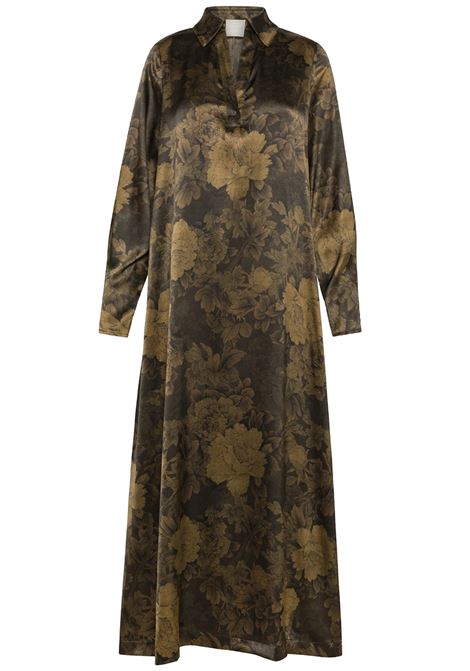 Long tunic dress in printed stretch satin MOMONI |  | MODR0099065