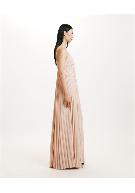 Long dress in pleated georgette MOMONI |  | MODR0110419