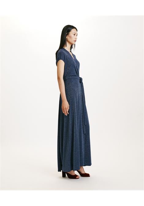 Jersey lurex dress with front crossover MOMONI |  | MODR0180836