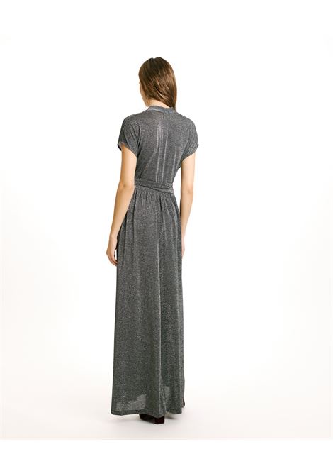 Cotonaria dress in lurex jersey -dark gray MOMONI |  | MODR0180903