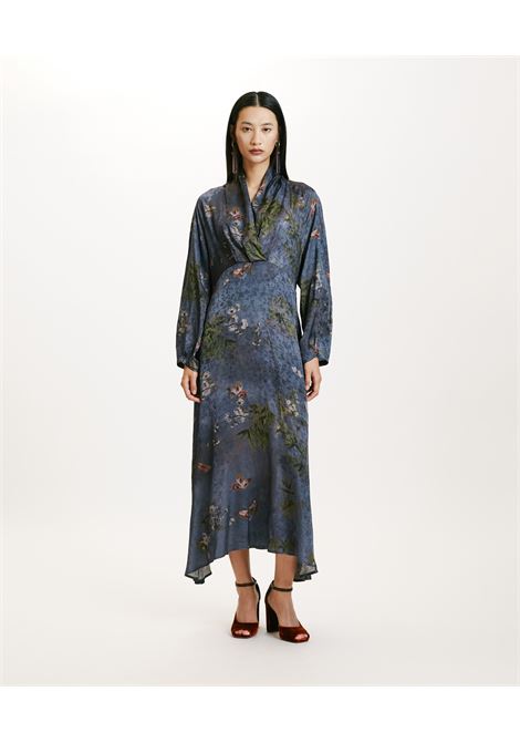 Midi dress in printed viscose jacquard MOMONI |  | MODR0288055