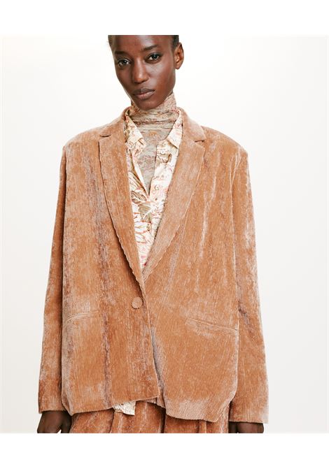 Two-tone stretch velvet hinata jacket-almond MOMONI |  | MOJA0170645