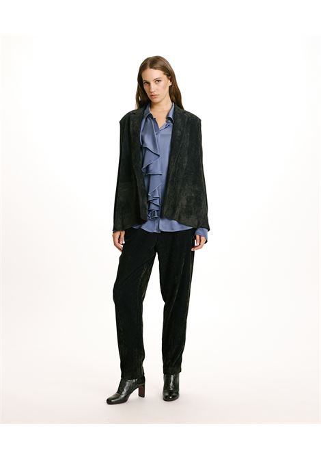 Hinata Two-Tone Stretch Velvet Jacket MOMONI |  | MOJA0170932