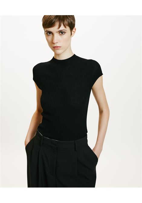 Merino wool-black kame sweater MOMONI |  | MOKN0140990