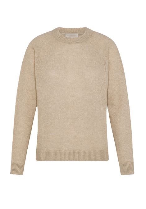 Maglia kyo in mohair misto lurex-crema MOMONI | Maglieria | MOKN0230040