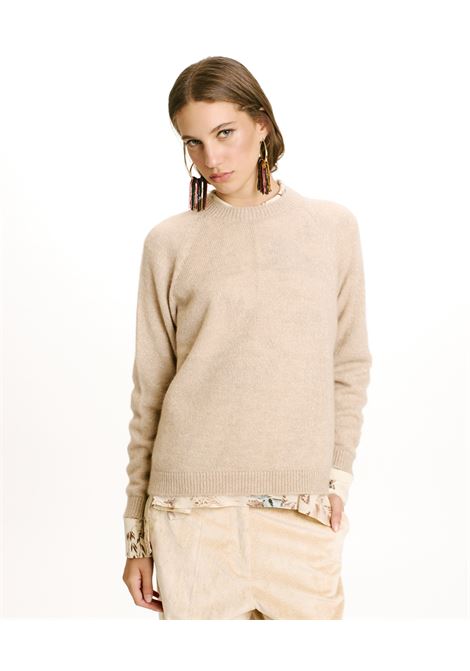 Lurex-cream mohair blend kyo sweater MOMONI |  | MOKN0230040