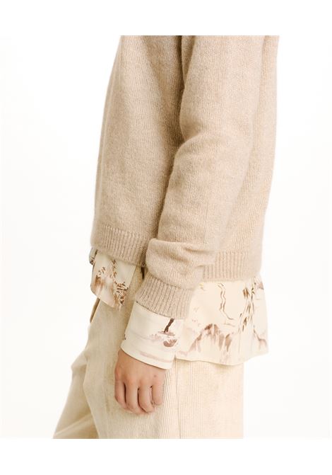 Lurex-cream mohair blend kyo sweater MOMONI |  | MOKN0230040