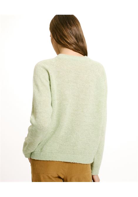 Maglia kyo in mohair misto lurex-verde acido MOMONI | Maglieria | MOKN0230719