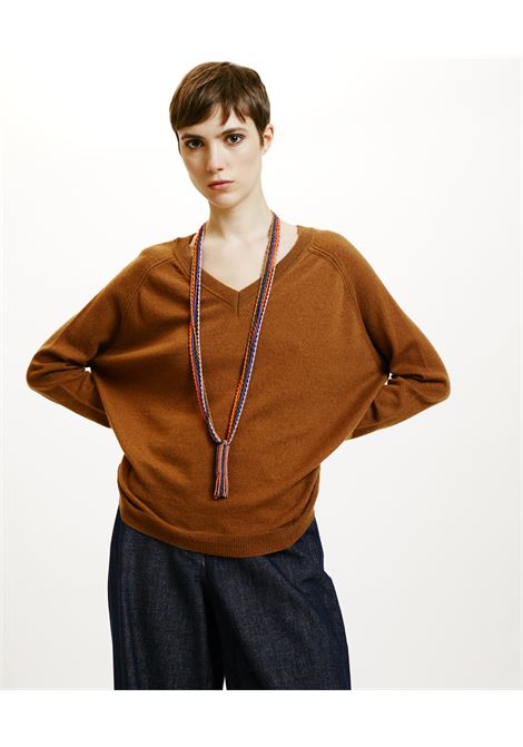 Kimi merino wool cashmere-tobacco sweater MOMONI |  | MOKN0240640