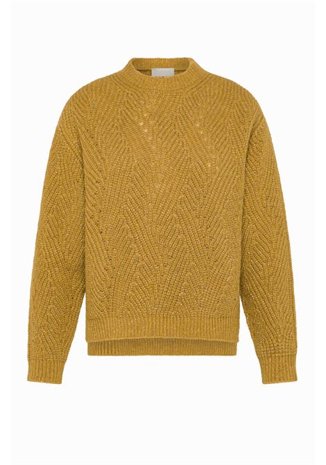 Oita lace stitch lurex-mustard sweater MOMONI |  | MOKN0260130