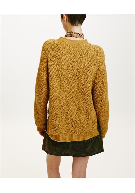 Oita lace stitch lurex-mustard sweater MOMONI |  | MOKN0260130