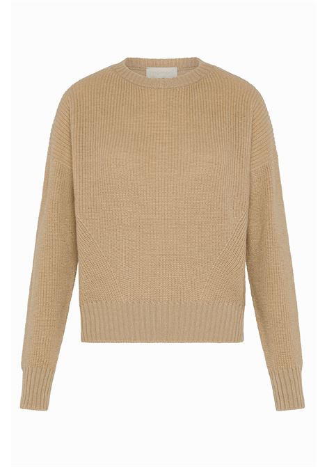 Merino wool-cream ribbed aki sweater MOMONI |  | MOKN0300026