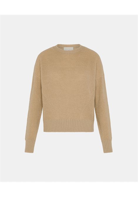 Merino wool-cream ribbed aki sweater MOMONI |  | MOKN0300026