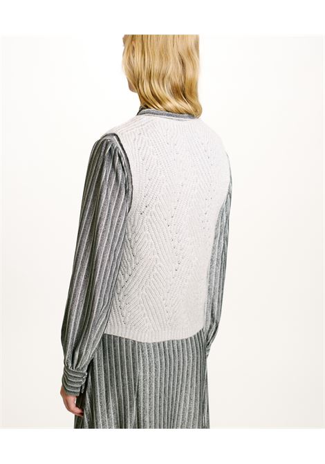 Hidari lace stitch lurex-silver sweater MOMONI |  | MOKN0440928