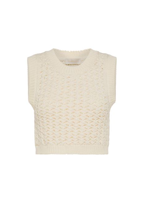 Kitsune stitch lace-cream sweater MOMONI |  | MOKN0480040