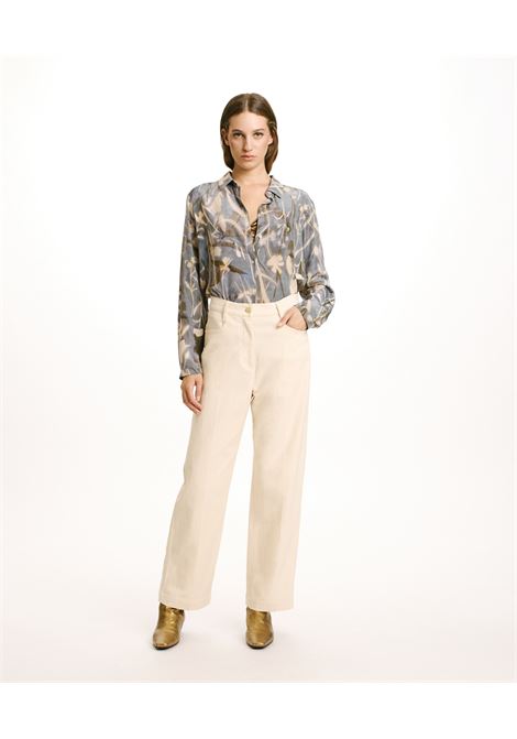 Stretch-wool-cream cotton denim jacques pants MOMONI |  | MOPA0060040