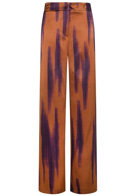 Misaki pants in printed stretch satin-rust/ink MOMONI |  | MOPA0084285