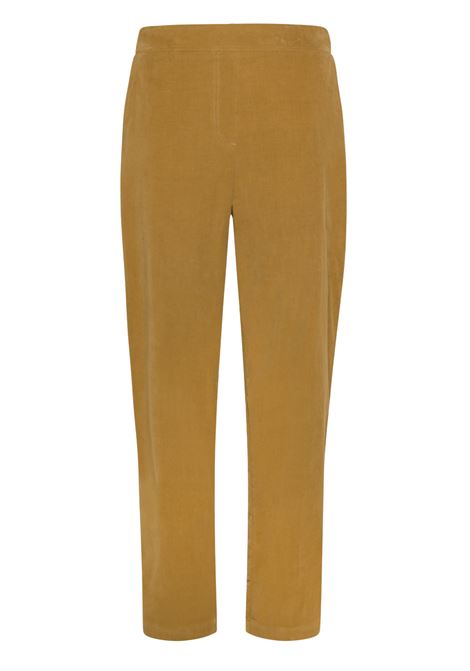 Pantaloni yoko in velluto mille righe stretch-mandorla MOMONI | Pantaloni | MOPA0120645