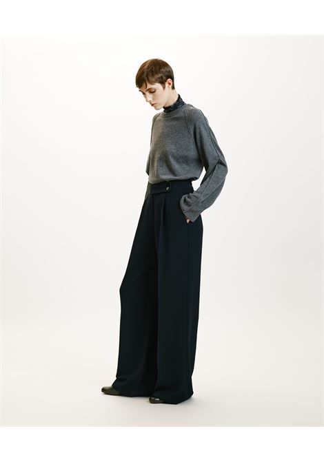 Nozomi stretch cady trousers-night blue MOMONI |  | MOPA0170870