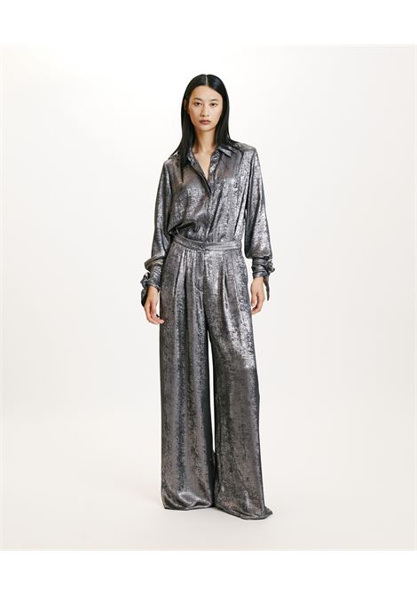 Patrice pants in fluid laminate -silver MOMONI |  | MOPA0210003