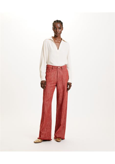 Miyako pants in firm-brick-colored denim MOMONI |  | MOPA0230610