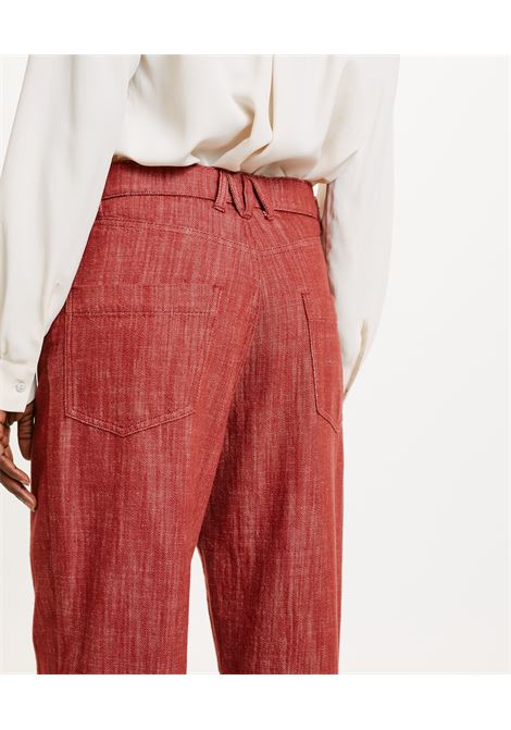 Miyako pants in firm-brick-colored denim MOMONI |  | MOPA0230610