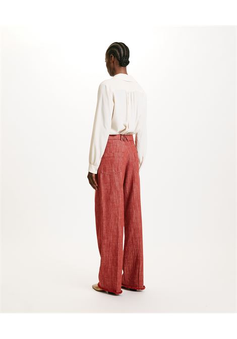 Miyako pants in firm-brick-colored denim MOMONI |  | MOPA0230610