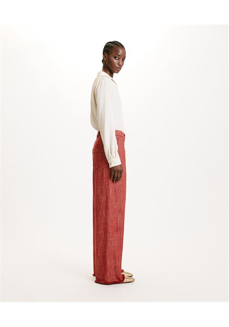 Miyako pants in firm-brick-colored denim MOMONI |  | MOPA0230610