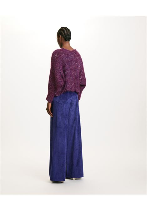 Stretch-blue corduroy gustave pants MOMONI |  | MOPA0280850