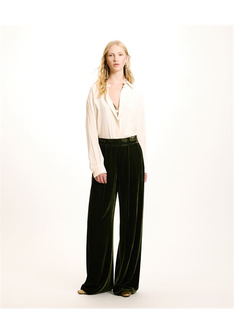 Silk blend velvet smooth-matcha green pascal pants MOMONI |  | MOPA0330749