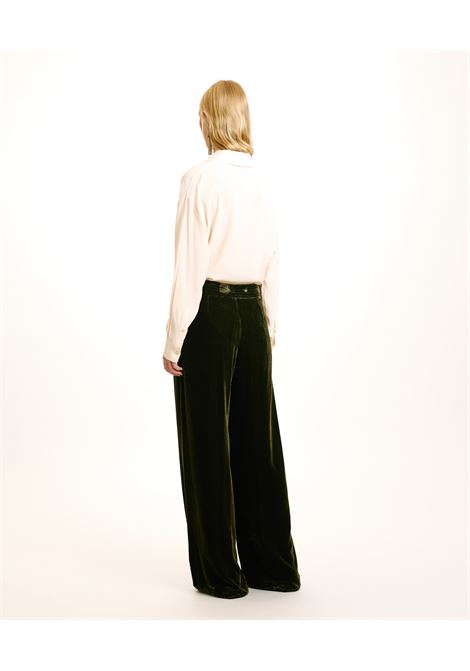 Silk blend velvet smooth-matcha green pascal pants MOMONI |  | MOPA0330749