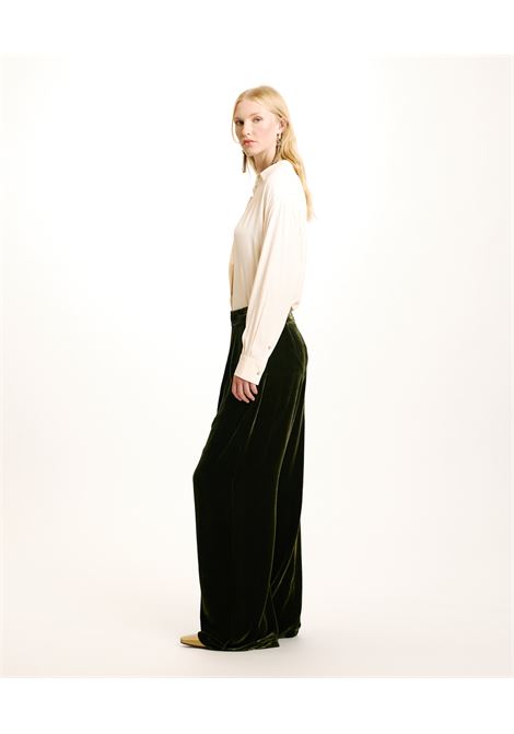 Silk blend velvet smooth-matcha green pascal pants MOMONI |  | MOPA0330749