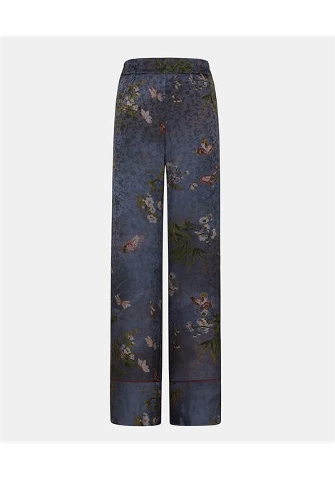 Pantaloni daiki in viscosa jacquard stampata-multicolore grigio polvere MOMONI | Pantaloni | MOPA0358055