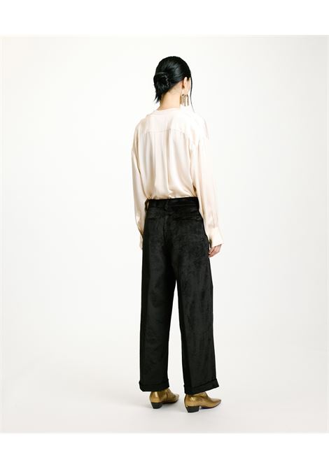 Stretch-black corduroy dango pants MOMONI |  | MOPA0370990