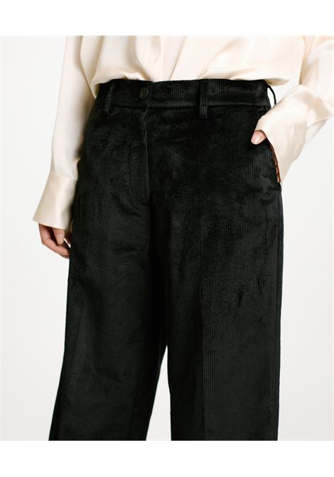 Stretch-black corduroy dango pants MOMONI |  | MOPA0370990