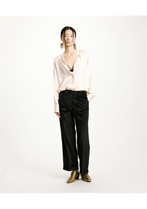 Stretch-black corduroy dango pants MOMONI |  | MOPA0370990