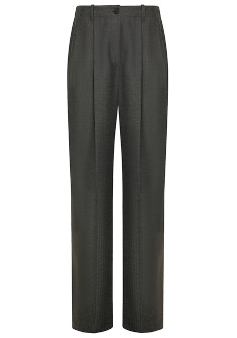 Sorai pants in chevron viscose wool stratch - charcoal gray MOMONI |  | MOPA0490932